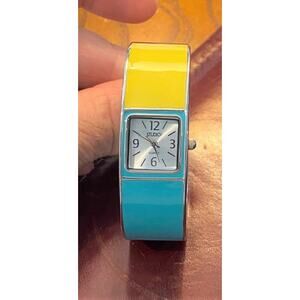 Women's 20mm Silver Tone Studio Time Watch, Enamel Accents